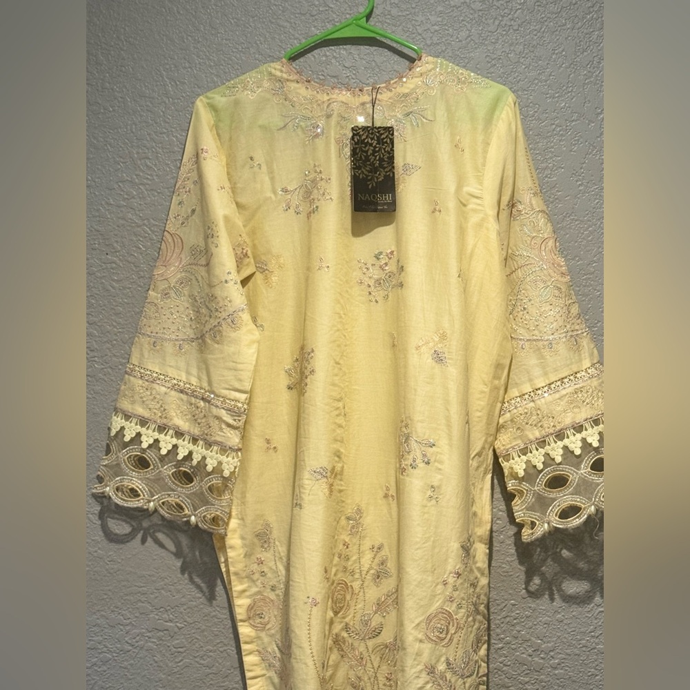 Boutique 9 Light Yellow Embroidered Dress